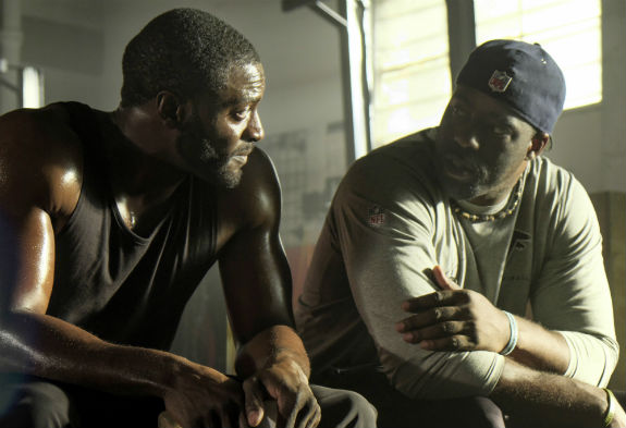 Aldis-Hodge-Brian-Banks-on-set-Bleecker-Street